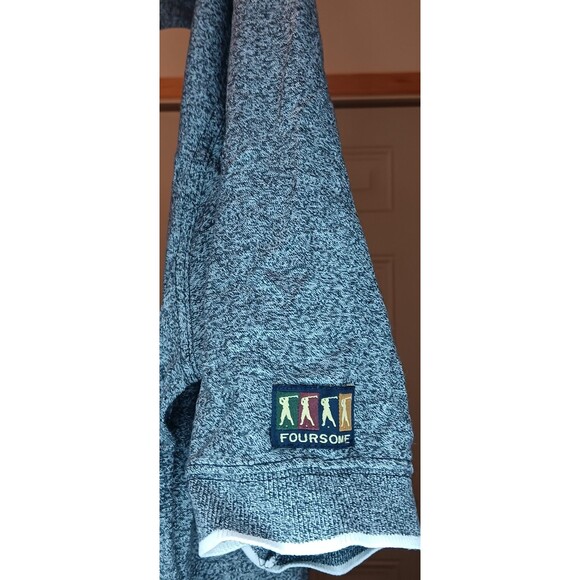 Vintage GRUMPY DWARF x FOURSOME Size XL Polo Shirt Mens Gray Melange Cotton Golf - Picture 6 of 8